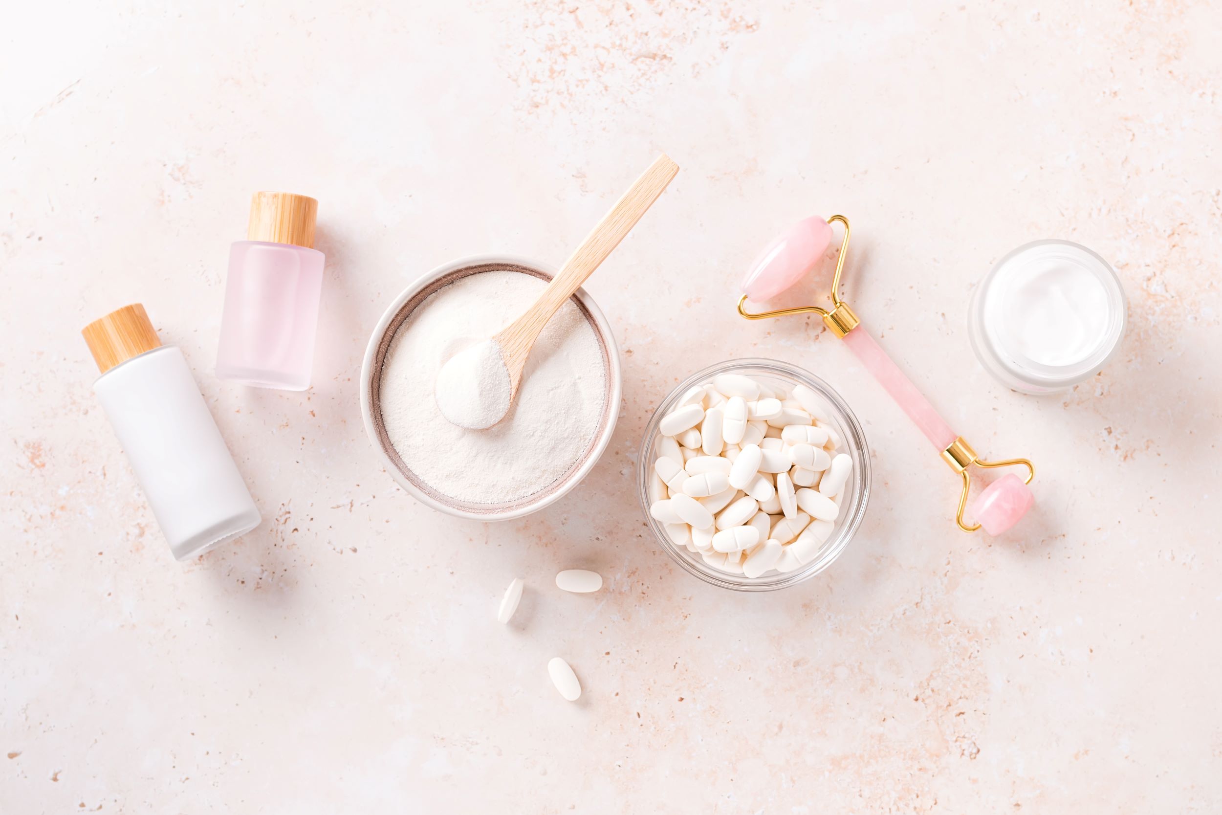 Beauty dietary supplements, collagen, guasha